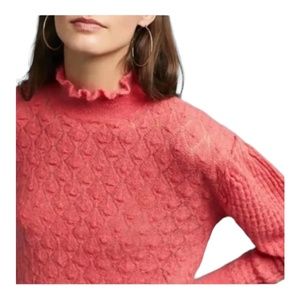 Anthropologie light & airy wool mockneck by Knitted & Knotted